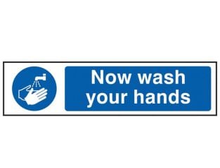 Scan Now Wash Your Hands - PVC 200 x 50mm SCA5014