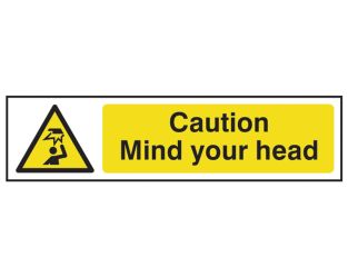 Scan Caution Mind Your Head - PVC 200 x 50mm SCA5110
