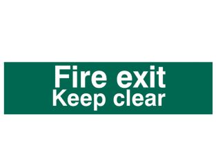 Scan Fire Exit Keep Clear Text Only - PVC 200 x 50mm SCA5206
