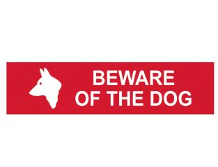 Scan Beware Of The Dog - PVC 200 x 50mm SCA5251
