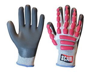 Scan Anti-Impact Latex Cut 5 Gloves - L (Size 9) SCAGLOAIL
