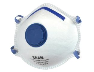 Scan Moulded Disposable Mask Valved FFP2 Protection (Pack 3) SCAPPEP2MV