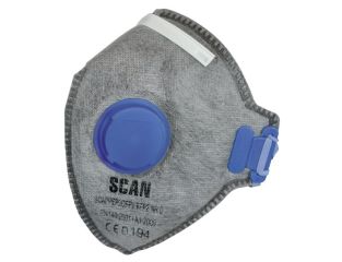 Scan Fold Flat Disposable Odour Mask Valved FFP2 Protection (Pack 3) SCAPPEP2OFFV