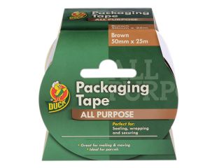 Shurtape Duck Tape® Packaging Tape 50mm x 25m Brown SHU223554