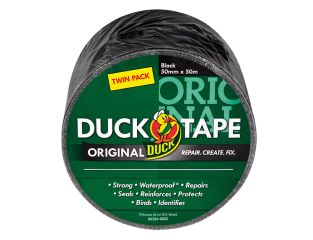 Shurtape Duck Tape® Original 50mm x 50m Black (Twin Pack) SHU232336