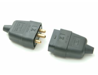 SMJ Black Plug & Socket 10A 3-Pin SMJRC3PBC