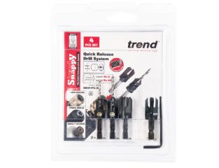 Trend Snappy 4 Piece Countersink & Plug cutter Set SNAP/PC/A