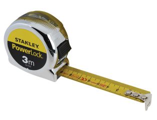 Stanley Tools PowerLock® Classic Pocket Tape 3m (Width 19mm) (Metric only) STA033522