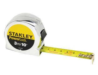 Stanley Tools PowerLock® Classic Pocket Tape 3m/10ft (Width 19mm) STA033523
