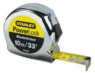 Stanley Tools PowerLock® BladeArmor® Pocket Tape 10m/33ft (Width 25mm) STA033531
