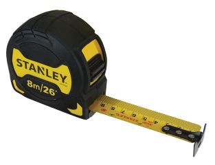 Stanley Tools Grip Pocket Tape 8m/26ft (Width 28mm) STA033569