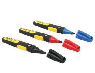 Stanley Tools FatMax® Chisel Tip Marker (Pack 3) STA047315