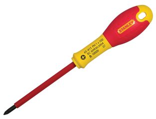 Stanley Tools FatMax® VDE Insulated Screwdriver Phillips Tip PH1 x 100mm STA065415