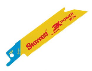 Starrett B418-5 Bi-Metal Reciprocating Blade, Metal Straight 100mm 18 TPI (Pack 5) STRB4185