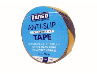 Sylglas Anti-Slip Tape 50mm x 18m Black & Yellow Hazard SYLASTBLY18