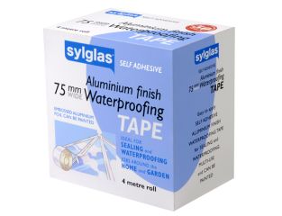 Sylglas Aluminium Finish Waterproofing Tape 75mm x 4m SYLAT75