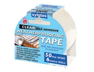 Sylglas Weatherproofing Tape 50mm x 6m Clear SYLWT506