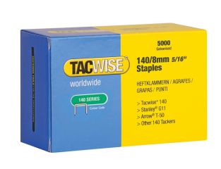 Tacwise 140 Galvanised Staples 8mm (Pack 5000) TAC0341