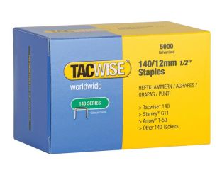 Tacwise 140 Galvanised Staples 12mm (Pack 5000) TAC0343