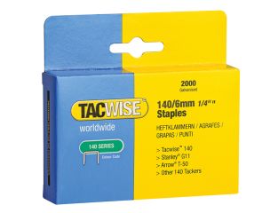 Tacwise 140 Heavy-Duty Staples 6mm (Type T50  G) (Pack 2000) TAC0345