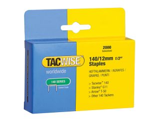 Tacwise 140 Heavy-Duty Staples 12mm (Type T50  G) (Pack 2000) TAC0348