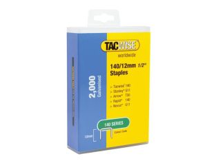 Tacwise 140 Galvanised Staples 12mm (Pack 2000) TAC1419