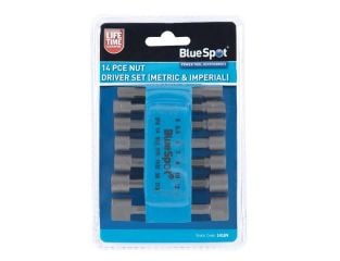 BlueSpot Tools Metric & Imperial Nut Driver Set, 14 Piece B/S14109