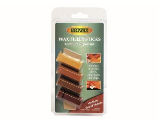 Briwax Wax Filler Sticks Medium Wood Shades (Pack 4) BRWWFSM