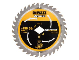 DEWALT Extreme Runtime FlexVolt Circular Saw Blade 190mm x Diamond x 36T DEWDT40271QZ