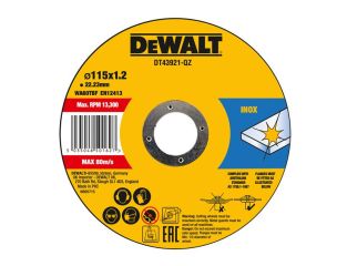 DEWALT DT43921 Metal Cut Off Disc 115 x 1.2 x 22.23mm (Pack 10) DEWDT43921QZ