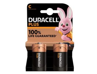 Duracell C Cell Plus Power +100% Batteries (Pack 2) DURC100PP2 S18711