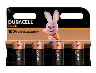 Duracell C Cell Plus Power +100% Batteries (Pack 4) DURC100PP4 S18712