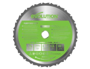 Evolution FURY® Multi-Purpose TCT Circular Saw Blade 255 x 25.4mm x 24T EVLF255MULTI