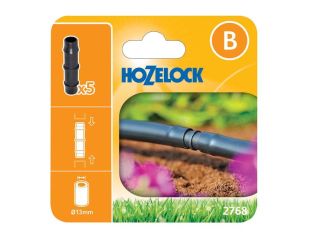 Hozelock 2768 Straight Connector 13mm (Pack 5) HOZ27680005
