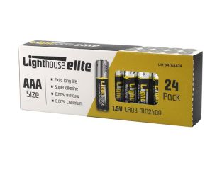 Lighthouse AAA LR03 Alkaline Batteries 1120 mAh (Pack 24) L/HBATAAA24 