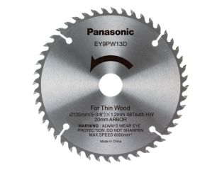 Panasonic EY9PW13D32 Wood Cutting TCT Blade 135 x 20mm x 48T PAN9PW13D32 EY9PW13D32
