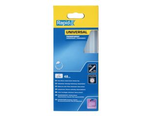Rapid Universal Glue Sticks, Transparent 12 x 190mm (Pack 48) RPD5001411