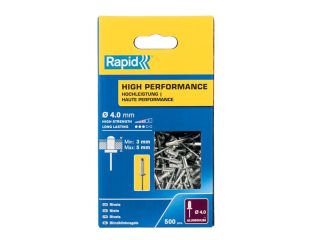 Rapid High Performance Rivets 4 x 8mm (Box 500) RPD5001432