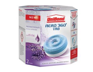 UniBond Aero 360 Moisture Absorber Aromatherapy Lavender Refills (Pack 2) UNI2091273