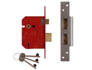 UNION 2234E 5 Lever BS Mortice Sashlock Plated Brass Finish 67mm 2.5 in Visi UNNY2234EP25