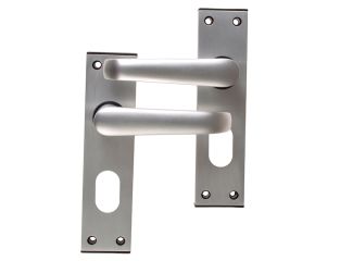 UNION Ambassador Oval Standard Plate Door Furniture Anodised Silver Visi Pack UNNY366POAS