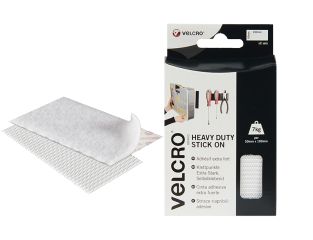 VELCRO® Brand VELCRO® Brand Heavy-Duty Stick On Strips (2) 50 x100mm White VEL60240