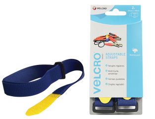 VELCRO® Brand VELCRO® Brand Adjustable Straps (2) 25mm x 46cm Blue VEL60328