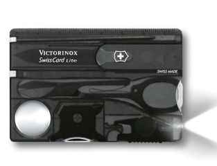 Victorinox SwissCard Lite Translucent Black Blister Pack VICJSWCLONB