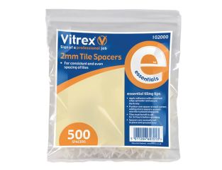 Vitrex Essential Tile Spacers 2mm (Pack 500) VIT102000