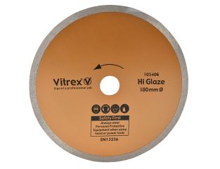 Vitrex Hi Glaze Diamond Blade 180mm VIT103406