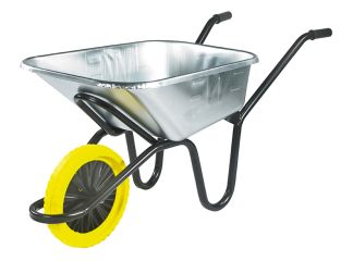 Walsall 120L Galvanised Heavy-Duty Invincible Wheelbarrow - Puncture Proof WALIGVPPDD