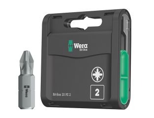 Wera Bit-Box 20 H Extra Hard Bits PZ2 x 25mm, 20 Piece 05057760001
