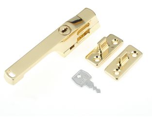 Yale Locks P115PB Lockable Window Handle Polished Brass Finish YALP115PB