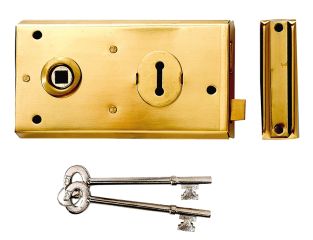 Yale Locks P401 Rim Lock Polished Brass Finish 138 x 76mm Visi YALP401PB